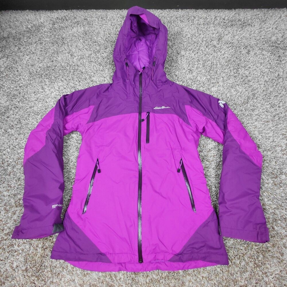 Eddie Bauer First Ascent Weatheredge Plus Jacket Womens XS Purple Primaloft